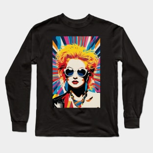 Art Deco Cyndi Lauper Long Sleeve T-Shirt